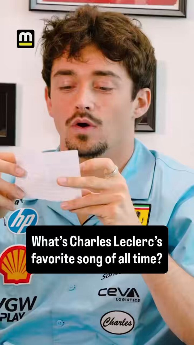Would you have guessed Charles Leclerc’s favorite song of all time? 👀