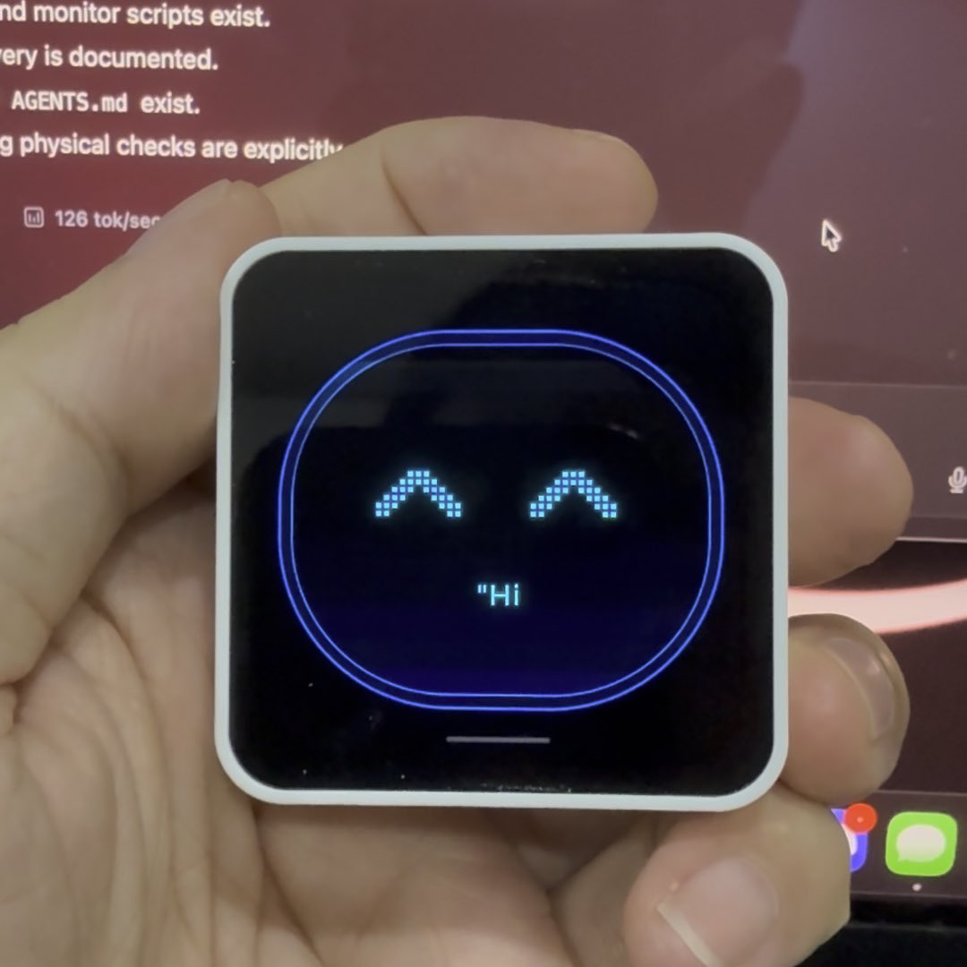 [ Turn sound on 🔊 ] I feel guilty for spending more time on this. But boy was it fun! I over engineered it to be a real language learning companion. It supports multiple user profiles, custom system prompt, battery reading, hand-free mode… I even built a launcher for the device, with custom UI framework specifically for this embedded system. And a full iOS companion app to help with setting up wifi, API keys & setting synchronization. This was also the first time I used Claude Design. To my surprise, the output is pretty good! It does require a few iterations though. I used to work at 2 hardware startups and building the software for these devices used to take months. Now with AI, it takes just a couple of day for a pretty decent product. Are you interested in this? I may open source all the code if anyone wants to do the same.