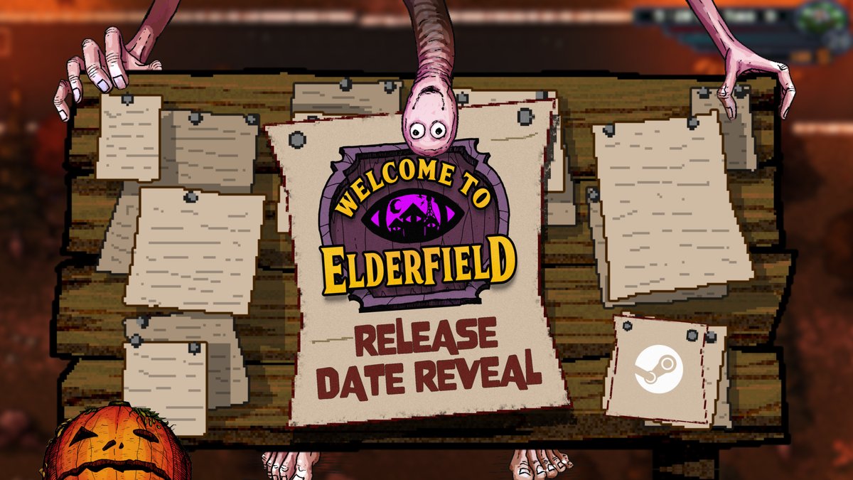 BREAKING NEWS! Welcome To Elderfield is launching on September 10th 2026 📰 There’s no time to wait for the next harvest, you must prepare yourselves immediately and mark your calendars. This is a release you will want to stay up all night for… mind the creatures under your bed!
