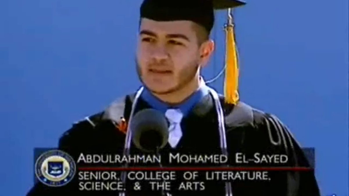 A 2007 clip of Abdul El-Sayed delivering the commencement speech at the University of Michigan is going viral after his victory in the MI U.S. Senate primary. "Like any true Michigan man, I'm always eager to spread the good word about Michigan."