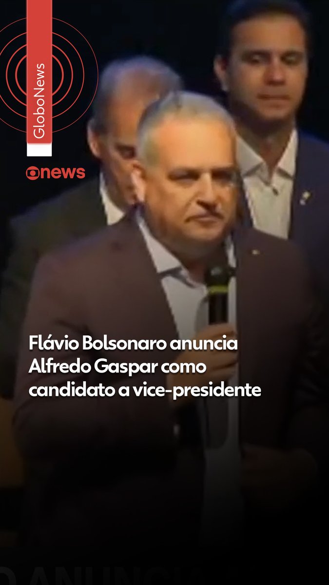Flávio Bolsonaro anuncia deputado Alfredo Gaspar como vice na chapa dele à Presidência #g1
