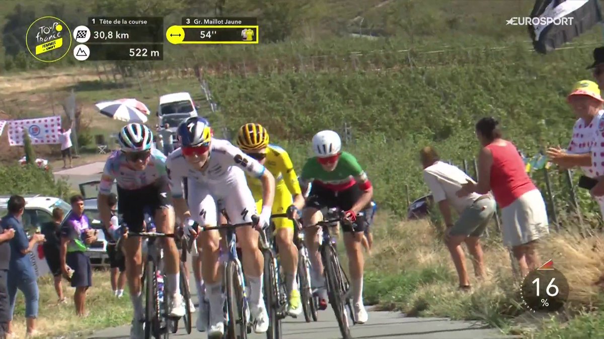 Ataca Demi Vollering a 30km del final 🔥 #TDFF2026