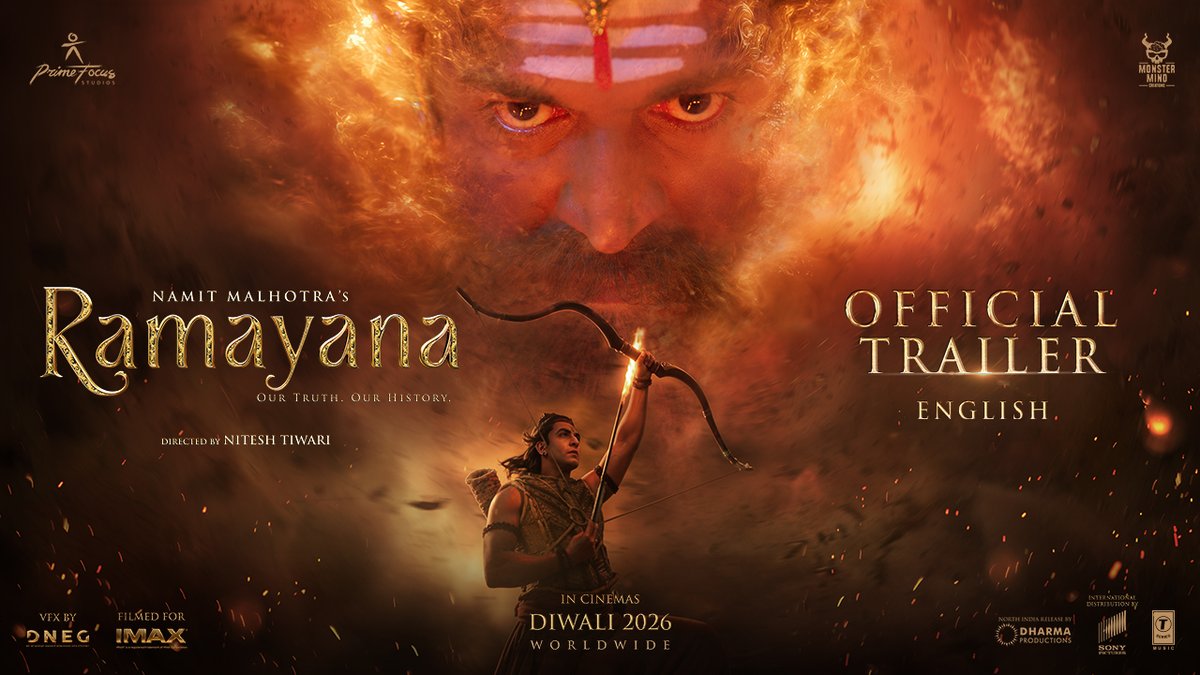 An epic journey unlike anything seen before. Watch the official trailer for #Ramayana, coming soon to cinemas worldwide.