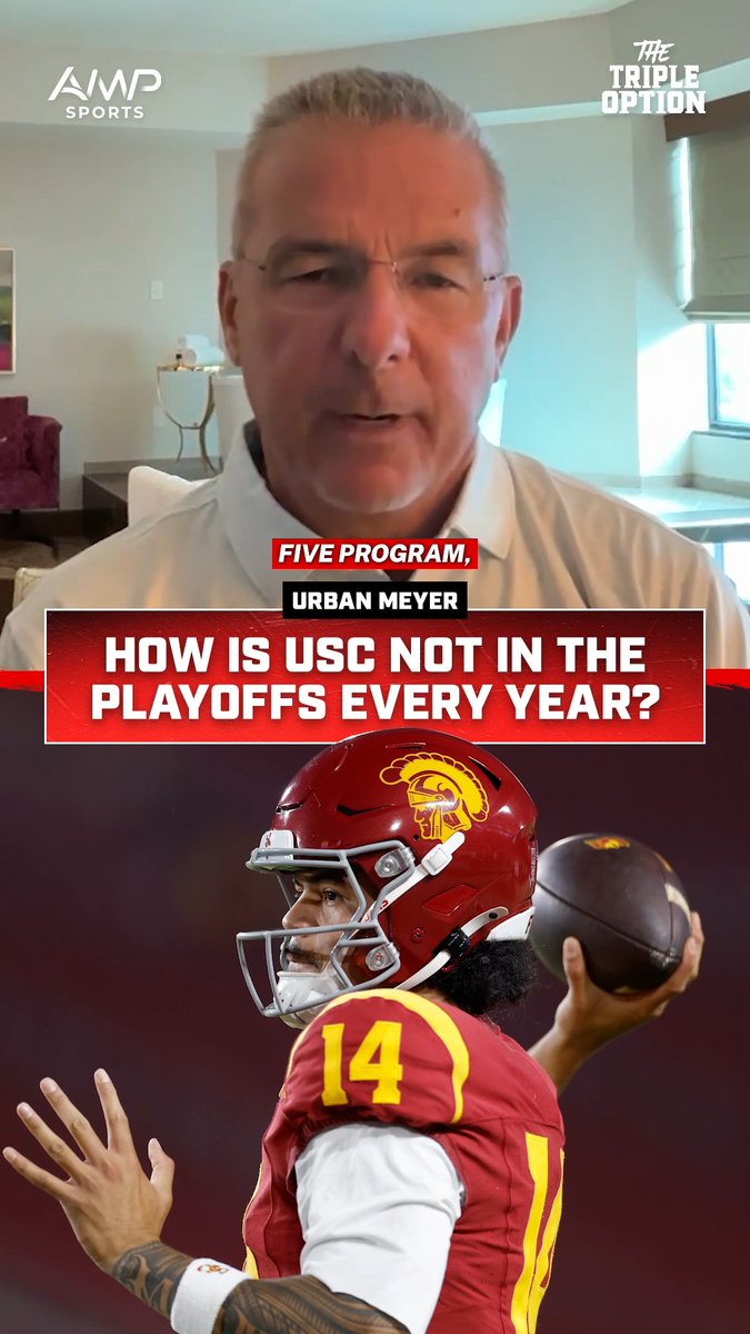 Urban Meyer can't believe USC isn't in the playoffs EVERY year.