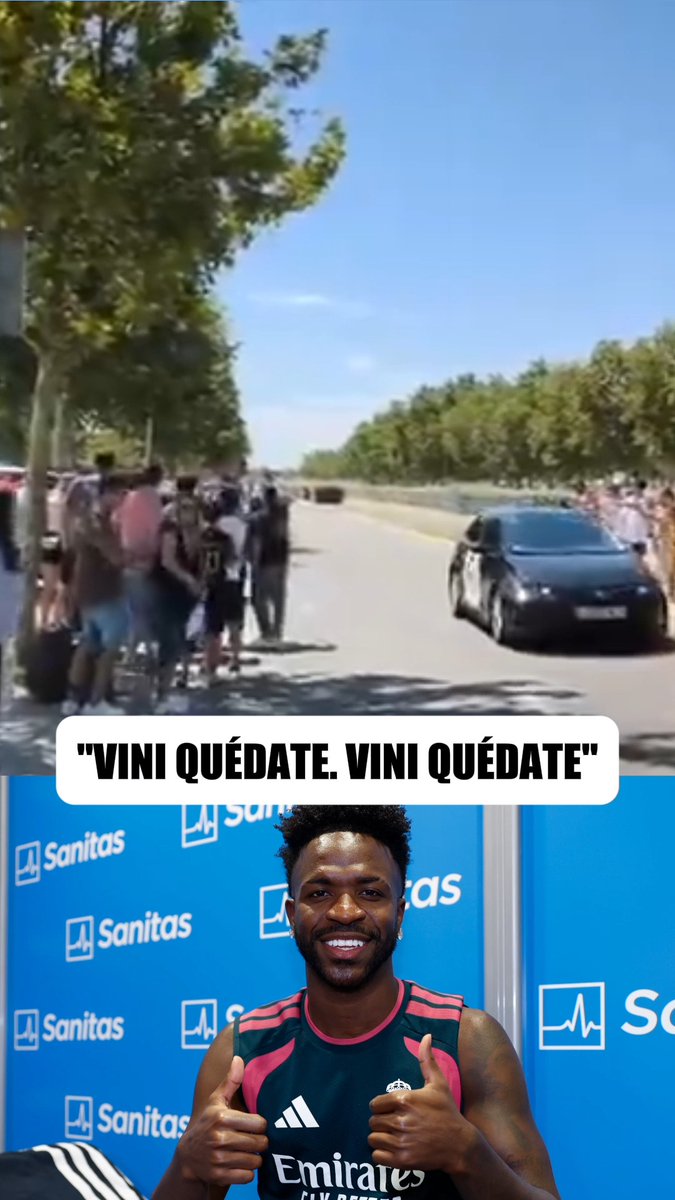 ¡LA AFICIÓN QUIERE QUE SE QUEDE VINICIUS! 😎 Así le gritaron al 🇧🇷... (vía ACTUSRMCF)