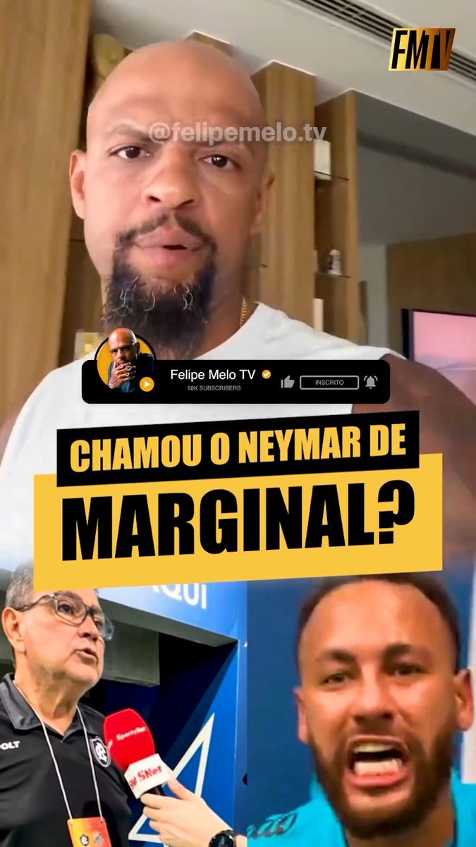 Felipe Melo detona presidente do Remo por ofensas a Neymar: 'Isso é muito sério' O presidente do Remo, Antônio Carlos Teixeira, não poupou críticas a Neymar depois da classificação do Santos na Copa do Brasil. Na noite desta terça-feira (4), o Peixe ganhou do Remo, por 1 a 0, no Mangueirão, e avançou às quartas de final. Neymar entrou no intervalo e deu a assistência para o gol de Rony. Em entrevista ao portal O Fluxo depois da partida, Tonhão, como é conhecido o mandatário do Remo, criticou a postura de Neymar e chamou o craque santista de "vagabundo". #Santos #CopaDoBrasil #Remo (via