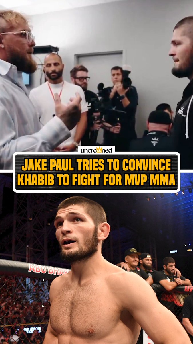 "If you fought for us, it would monumentally change the sport." Jake Paul tried to pitch Khabib on coming out of retirement 👀 (via @mostvpromotions)
