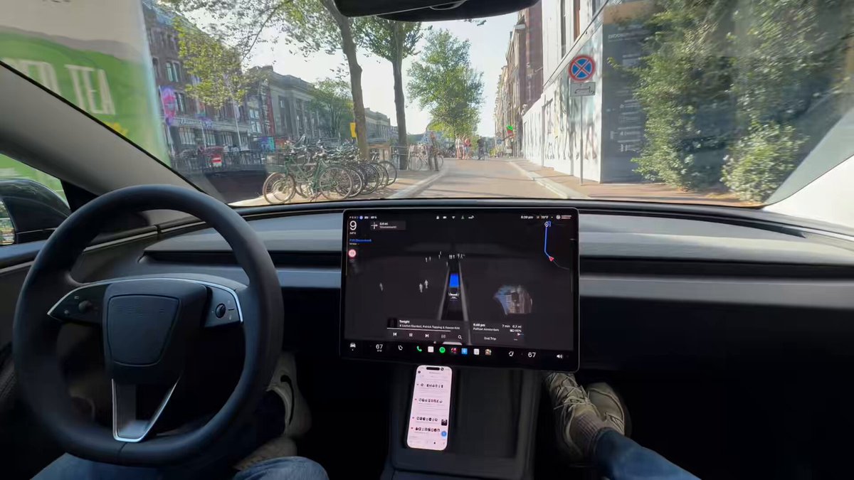 Tesla Self-Driving in Amsterdam