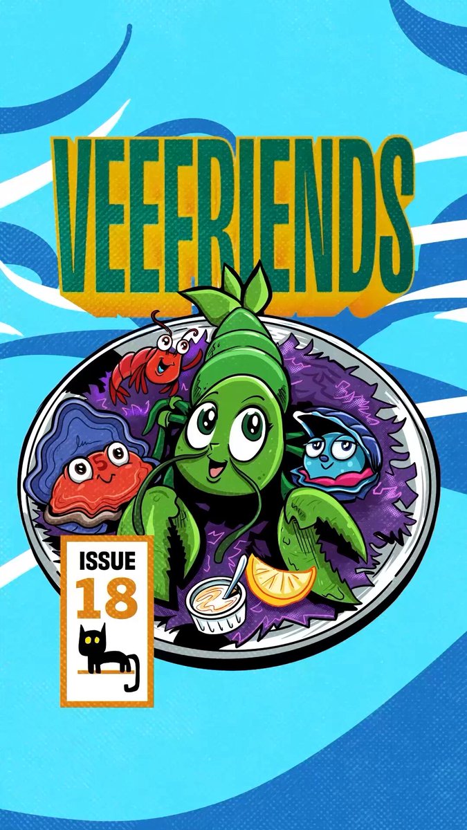 VeeFriends Comic Books are BACK! We’re finally dropping our newest issue. Comic Book #18: Shells Kitchen drops August 12th! 👇🧵