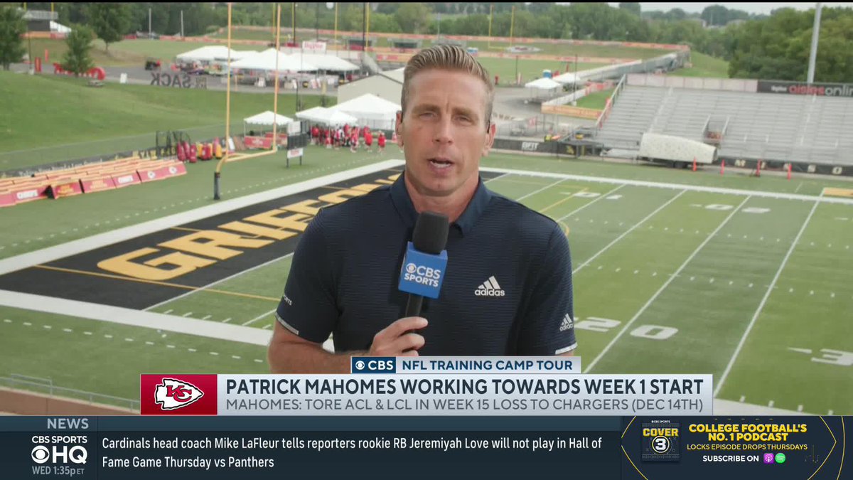 "It is clear everything is trending in that direction." Evan Washburn with the latest on Patrick Mahomes working towards a Week 1 start.
