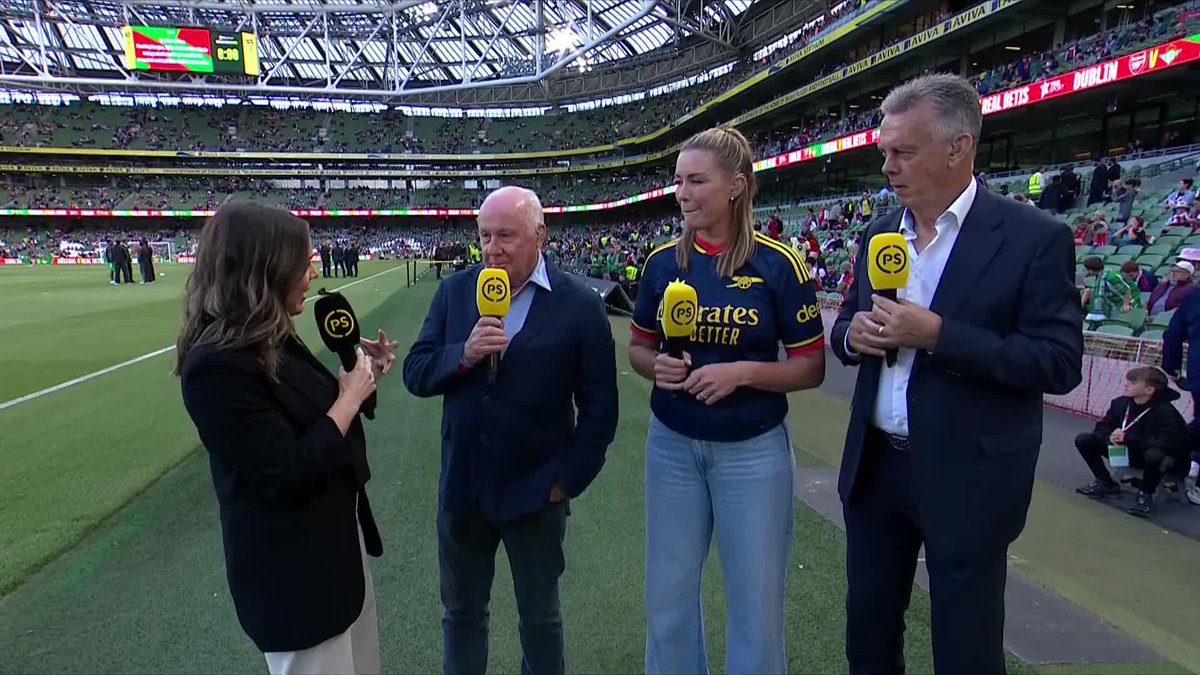 A special night for Irish Gunners tonight, so who better to describe what Arsenal means to so many in Ireland than Liam Brady, Emma Byrne and David O'Leary 🔴🇮🇪 "It's a class club" 🗣️