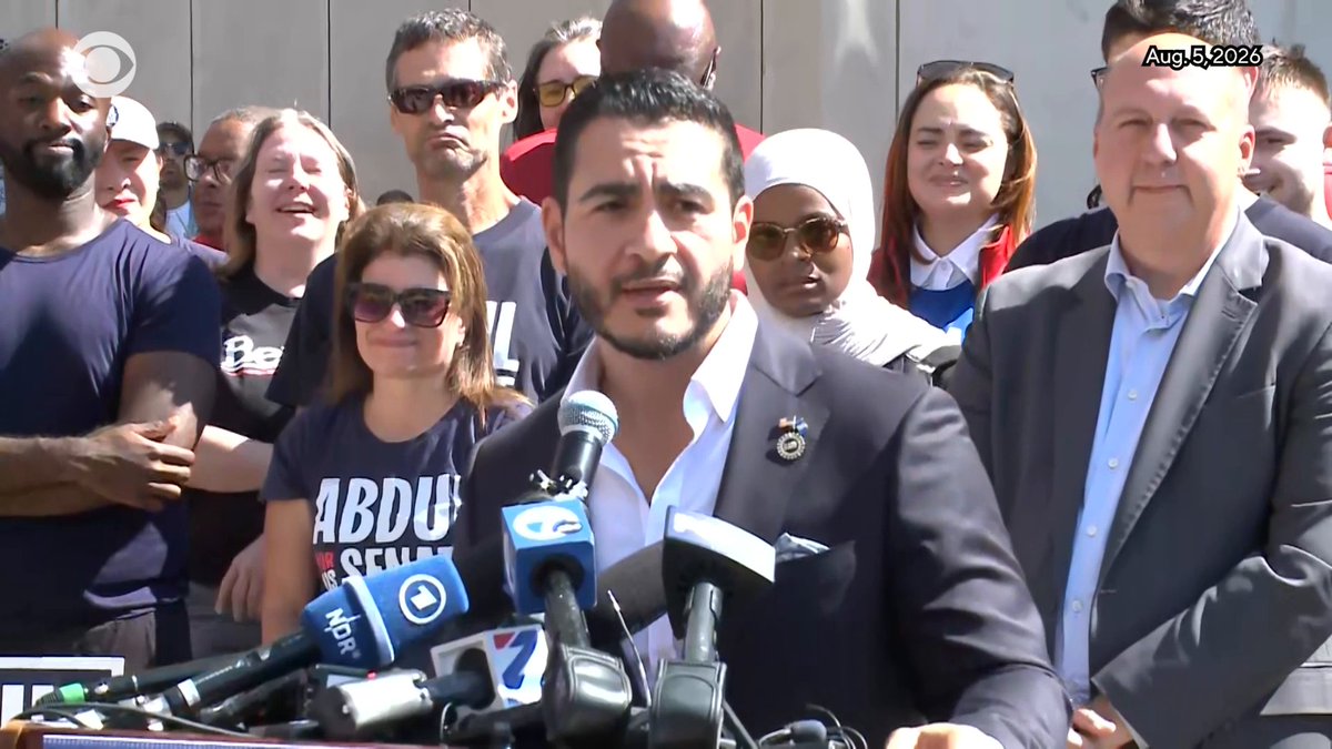 Former Michigan health official Abdul El-Sayed spoke to supporters in Detroit on Wednesday after his projected win over Rep. Haley Stevens in Michigan's Democratic Senate primary and began going after his next opponent, Rep. Mike Rogers, who ran unopposed in the Republican Senate primary. "As soon as he left Congress after having taken corporate check after corporate check... he went, and he cashed out not in Michigan. No, the winters are too cold for him. He's got thin skin after all," he said. "He went to Florida. So, Mike, if you want to be a Florida man, go be a Florida man."