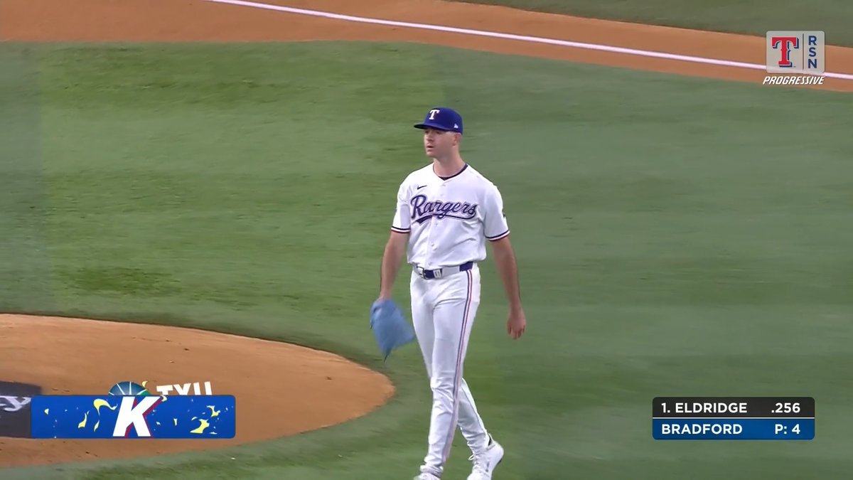 Back on a big league mound for the first time in 679 days. Cody starts things off with a couple Ks! #AllForTX