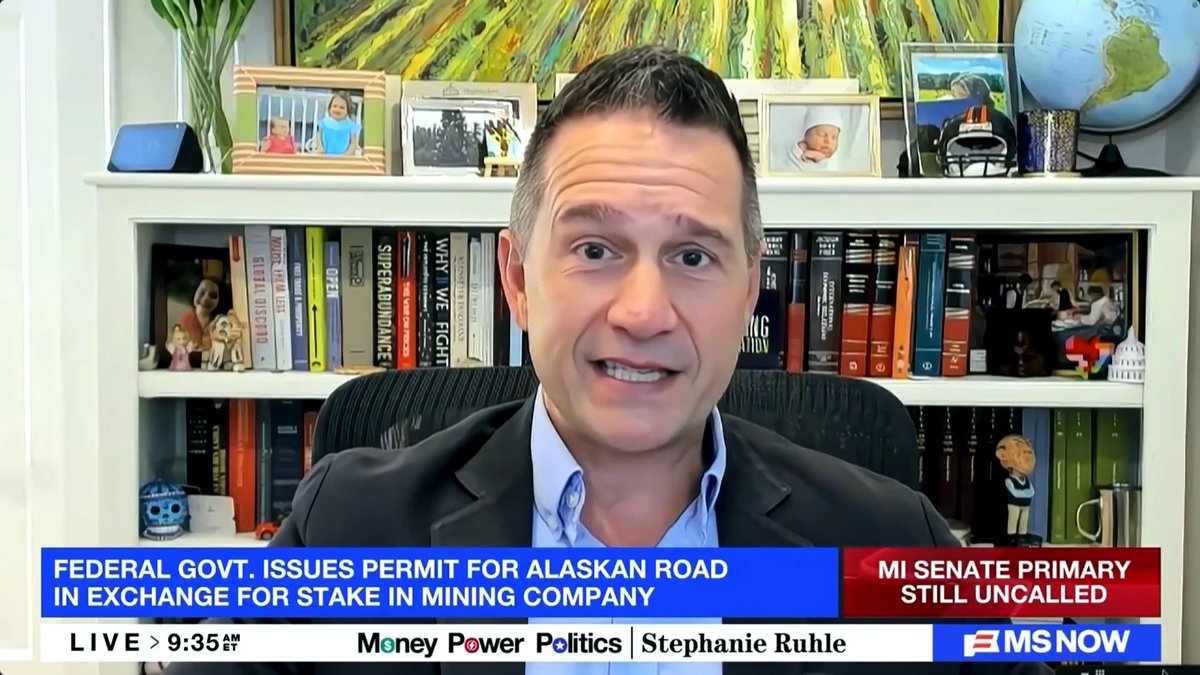 The US government now holds equity stakes in 30 private companies, up from zero just over a year ago. In some cases, it's the largest shareholder. This raises massive questions about capital misallocation, government neutrality, and cronyism, says Scott Lincicome on MS NOW.