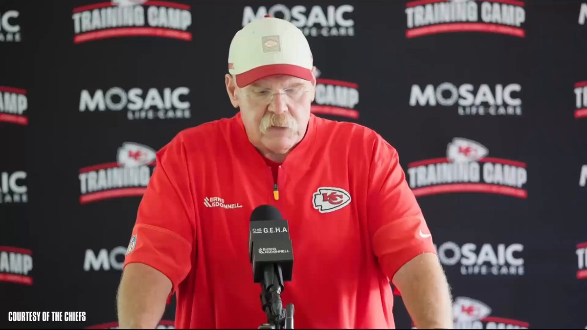Andy Reid on RB Emari Demercado: “He's not gonna bounce anything or do any of that. He sees it, and then he lowers it and he hits it in the run game, and I think that's important.”