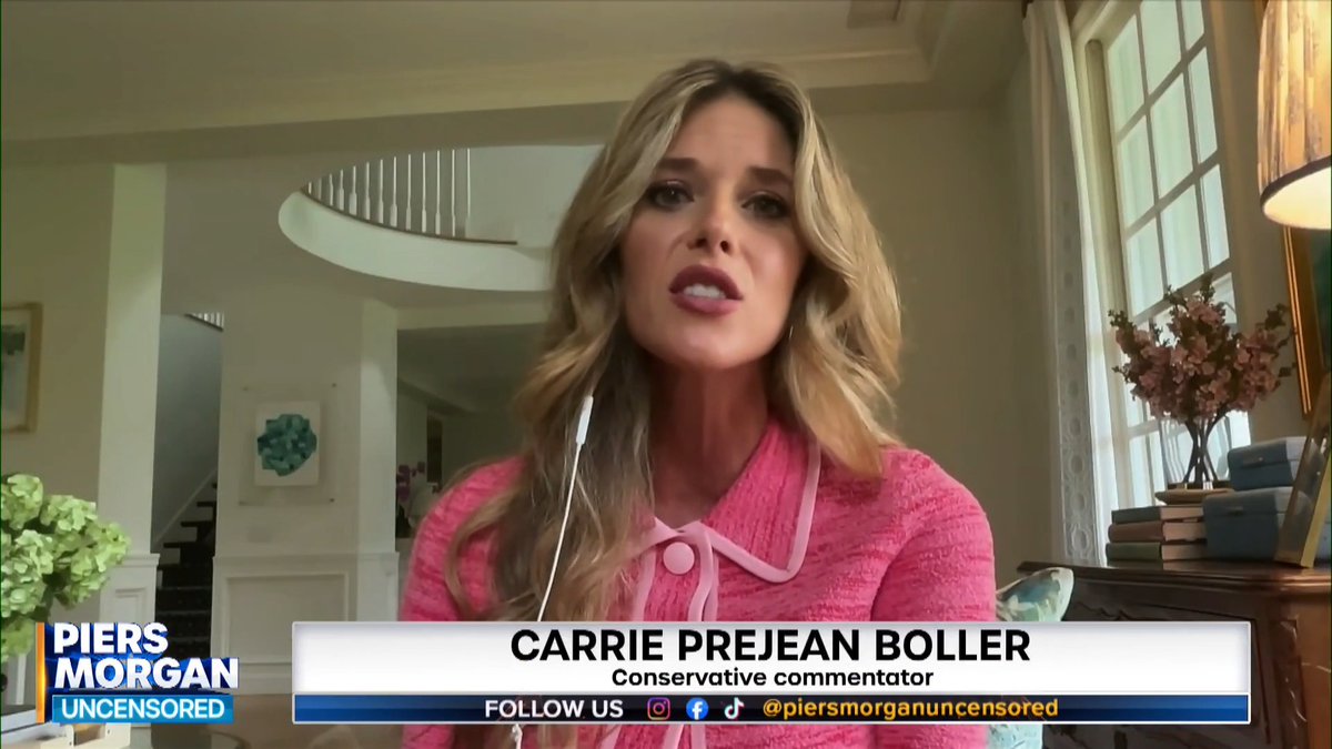 "Trump is the cult leader... we're no longer part of this cult." Carrie Prejean Boller describes being in MAGA as an 'abusive relationship' and says 'sign me up!' to the prospect of a Tucker Carlson party. Watch more 👇 📺 Piers Morgan