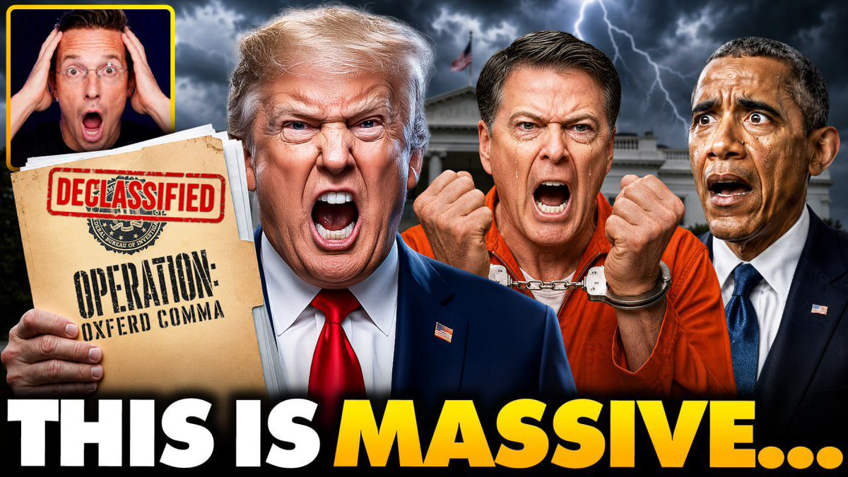 BOMBSHELL: Trump Declassifies Deep State Criminal Evidence, TREASON Trial Grand Jury Preparing to Drop the Hammer? ‘Oxferd Comma’ was the FBI’s secret 2017 criminal probe falsely claiming Trump fired Comey because he was working as a Russian agent — even after their own evidence debunked it. The FBI was working against Trump for his entire first term. They shouldn’t be allowed to get away with this. Prosecutions NOW.