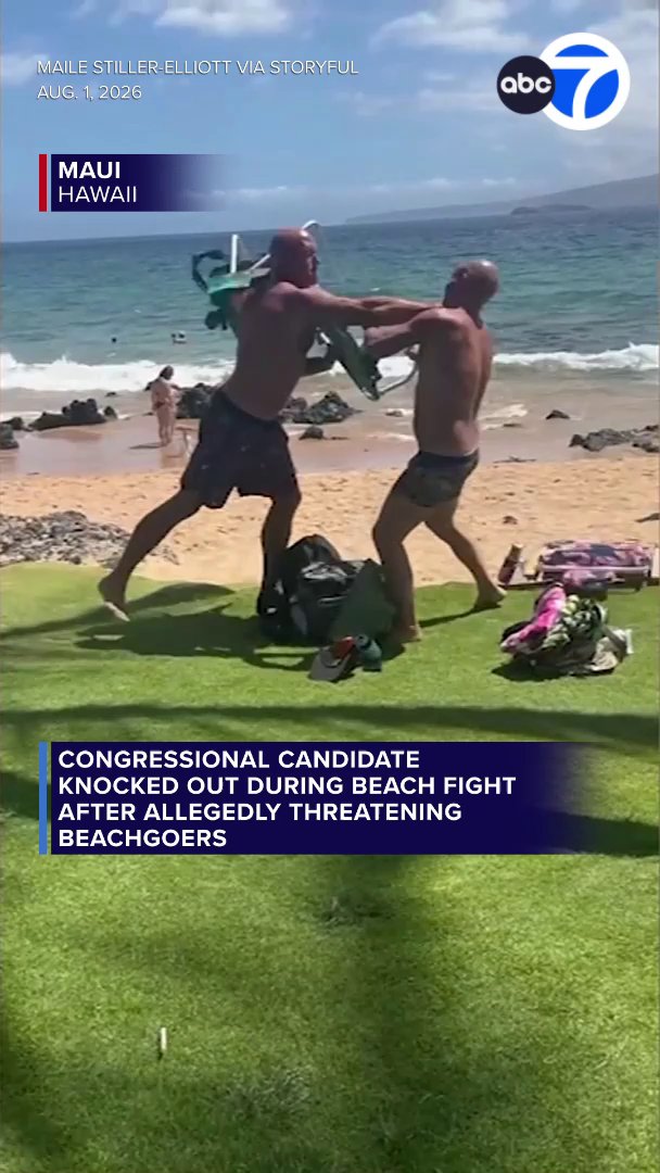 A Democratic congressional candidate in Hawaii was arrested after a confrontation at a Maui beach. Police say the altercation began when a 61-year-old man asked 40-year-old Kirill Basin to turn down his music. Basin then allegedly implied he had a firearm and would shoot the man's wife – before being knocked out. Police say he also threatened several people with a knife before tossing it into the ocean. Basin is being held on one million dollars bail.