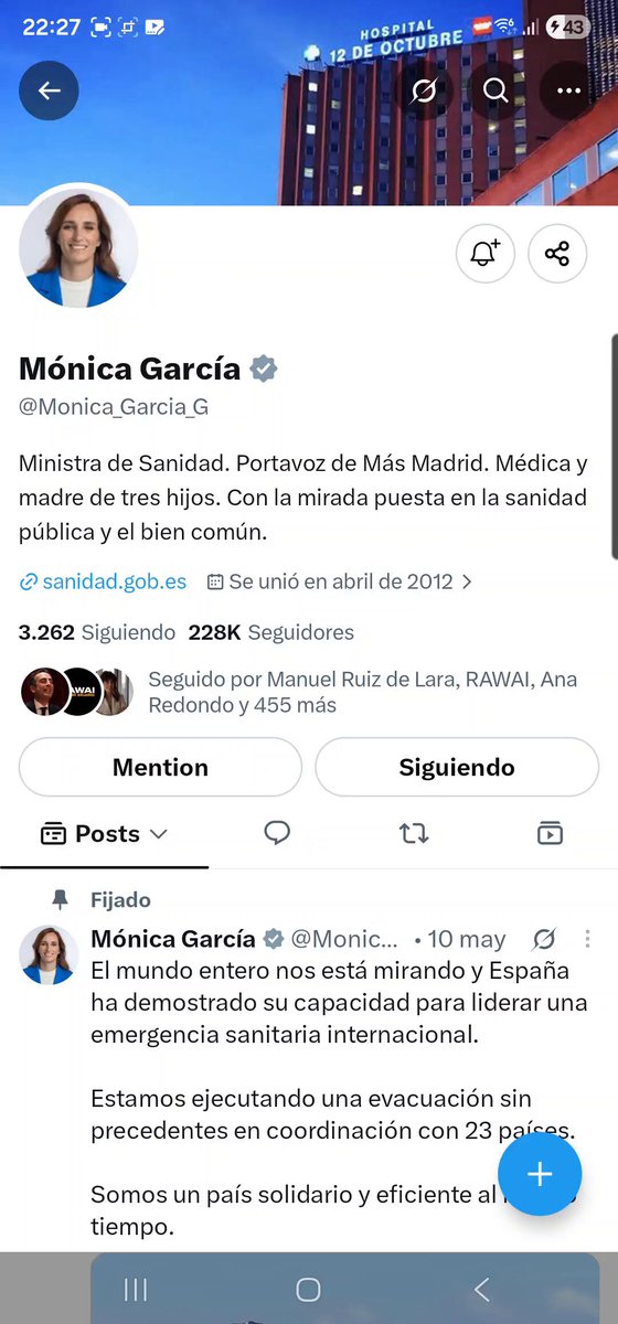 En la última semana, doña Mónica ha escrito 5 tuits sobre Ayuso y uno sobre Ceuta, la ciudad autónoma sobre la que tiene las competencias de sanidad y que se encuentra desbordada. A Canarias fue a hacerse la foto por el hantavirus, mantiene fijado el tuit de su gestión. Lo de Ceuta, por lo que sea, parece que le ha pillado de vacaciones.