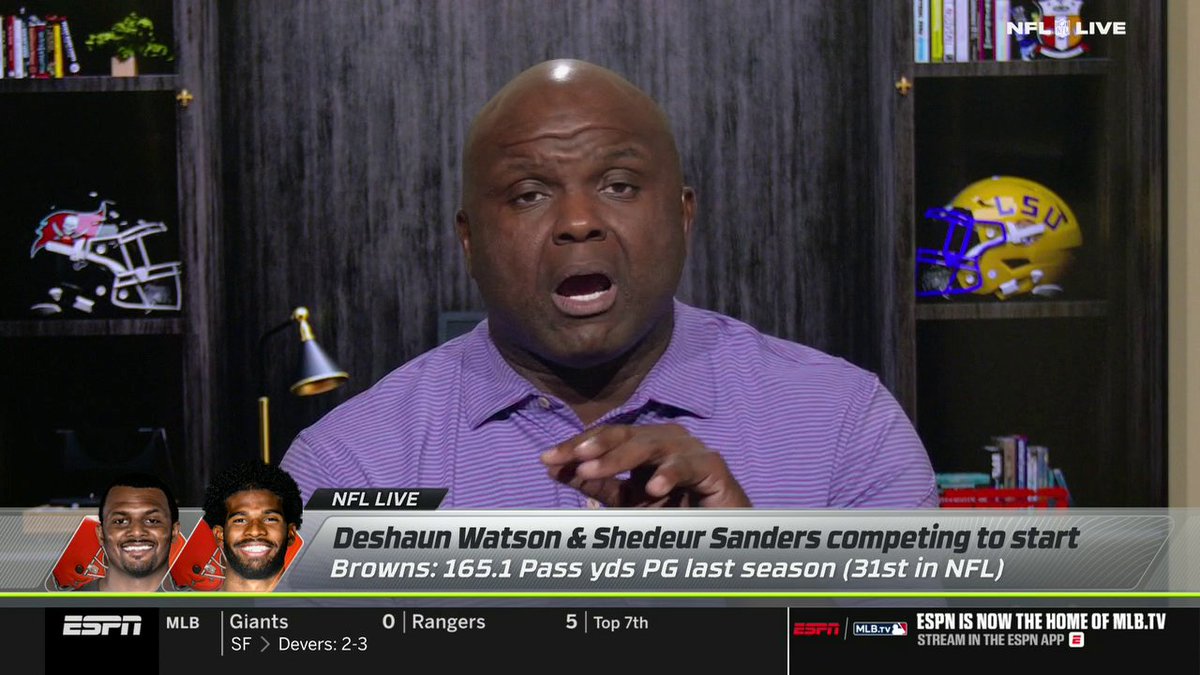 "I would start Watson and see what he has, and if and when that doesn’t work, then you go all youth." —Booger on the Browns' QB competition 😅