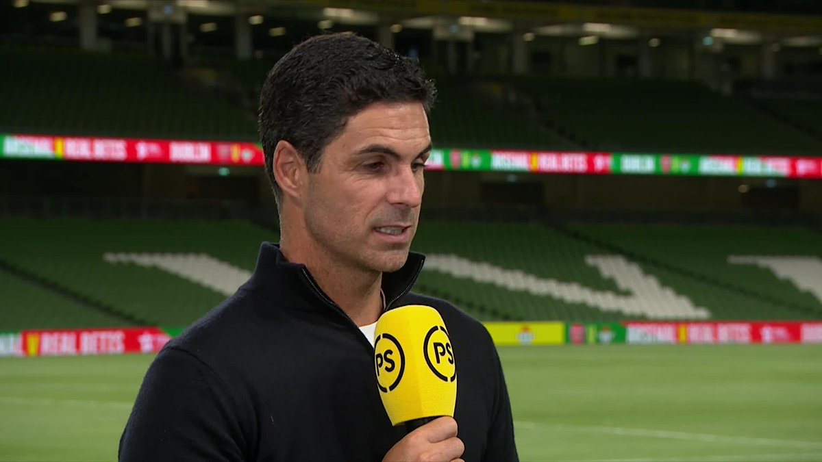 🚨 Mikel Arteta after the friendly against Real Betis in Ireland. 🇪🇸 🎥 Premier Sports