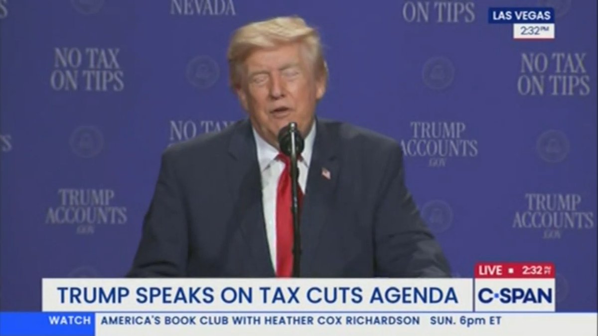 Trump longingly recalls interacting with a young, female waitress while eating a steak: I was having dinner. A beautiful waitress came over. I'm not allowed to say that. I'll say it anyway. She was beautiful. Good steak, by the way. So, we're eating. This beautiful young lady walks over. I say, 'How you doing? Everything good.'