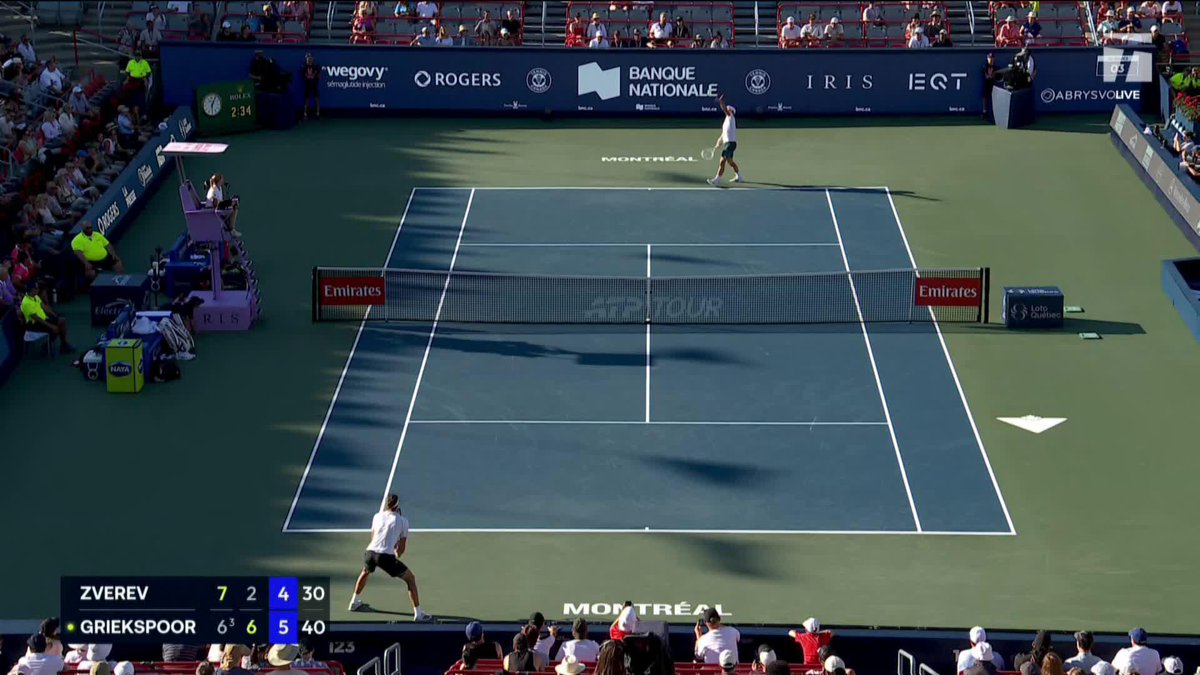 Big upsets happening in Montreal 😮 Tallon Griekspoor defeats Alexander Zverev in three sets 🔥 #NBO26
