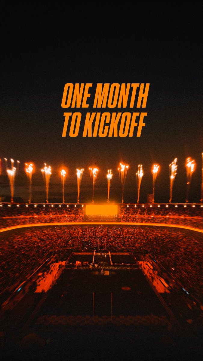 one month until kickoff ⏳ #GBO 🍊