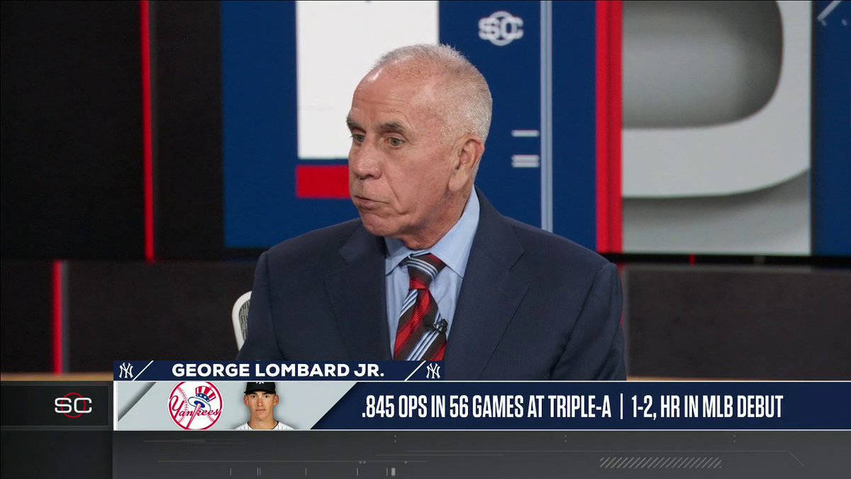 "I think this is exactly the time to bring him up. ... He's gonna help them a lot." Tim Kurkjian believes George Lombard Jr. will provide the energy boost the Yankees need 👀