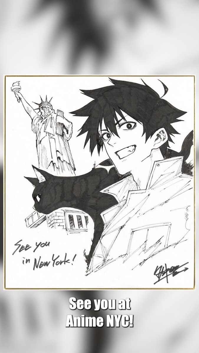 #BLACKTORCH manga creator タカキツヨシ@『BLACK TORCH』アニメ2026年7月から! will be our guest at VIZ's Panel at Anime NYC 🗽🐈⬛