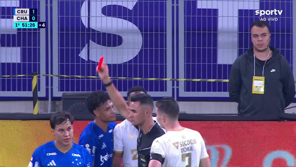 🟥 O lance da expulsão de Max Alves, da Chapecoense, no jogo contra o Cruzeiro. Opiniões? 🎥 sportv | ge