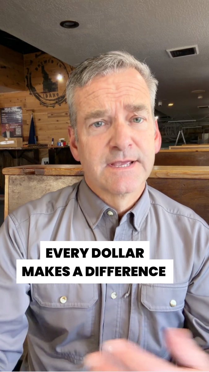 Big elections aren't won by big checks. They're won by a lot of people doing a little. Whatever you can spare goes straight into reaching more voters across Idaho and getting the message out. This is a grassroots campaign, built by neighbors, for neighbors. Chip in today and be part of it. 👇 Link to donate can be found on my website OR linktree in bio: