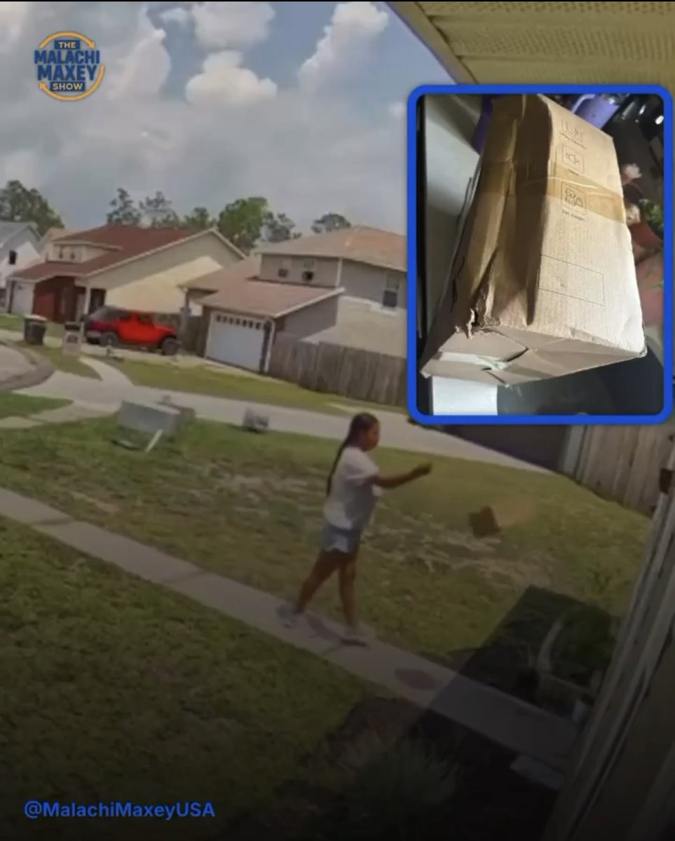 Surveillance footage shows an Amazon driver tossing a customer's package onto a porch rather than placing it, renewing complaints about delivery handling at the retail giant.