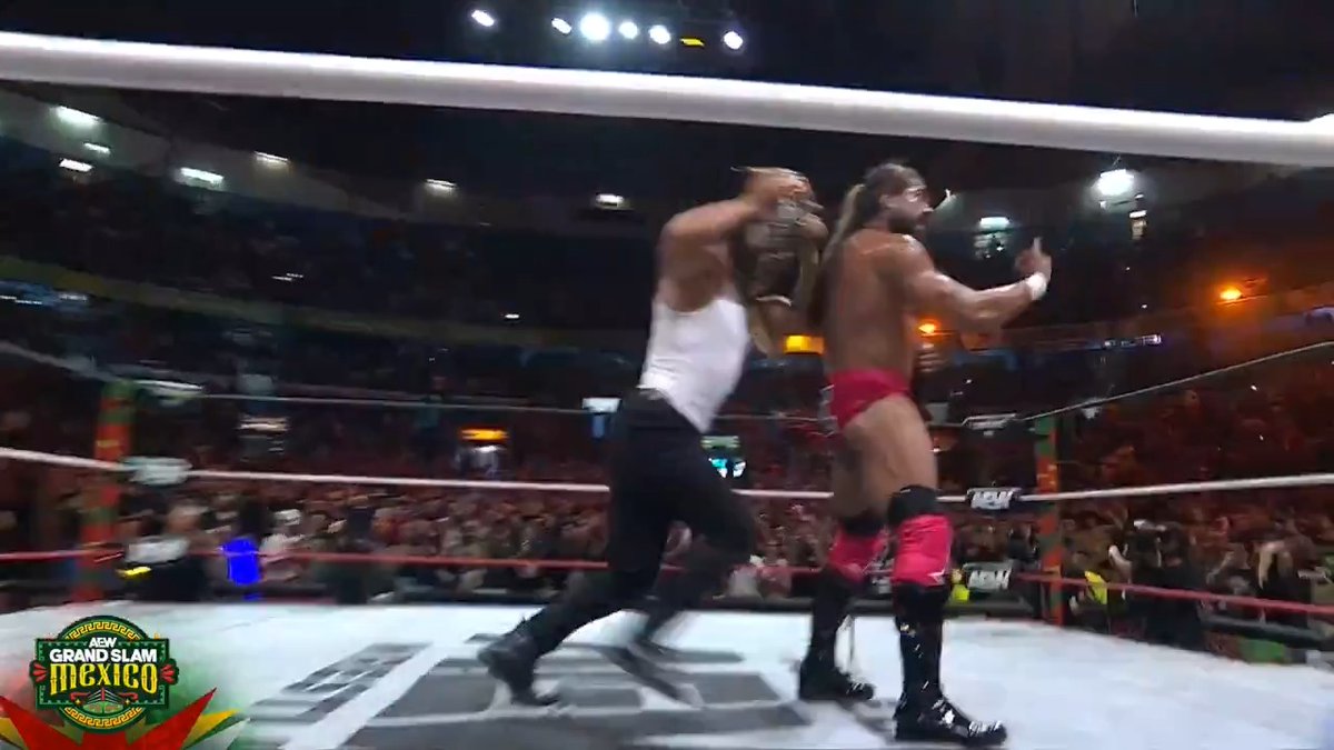 MJF IS BACK WITH HIS TRIPLE B. MJF just returned to AEW after a month attacking Andrade inside Arena Mexico to get revenge and take back his Dynamite Diamond Ring.