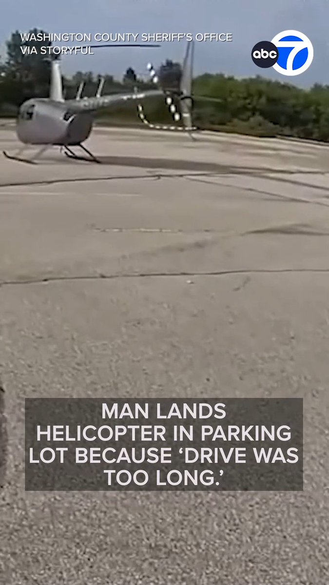 🇺🇸 A Wisconsin guy flew his helicopter to Cabela’s because the drive was too long. Landed right in the parking lot, did his shopping, and told the deputy the road trip just wasn’t worth it. Some men are something else. Writer: Lucas
