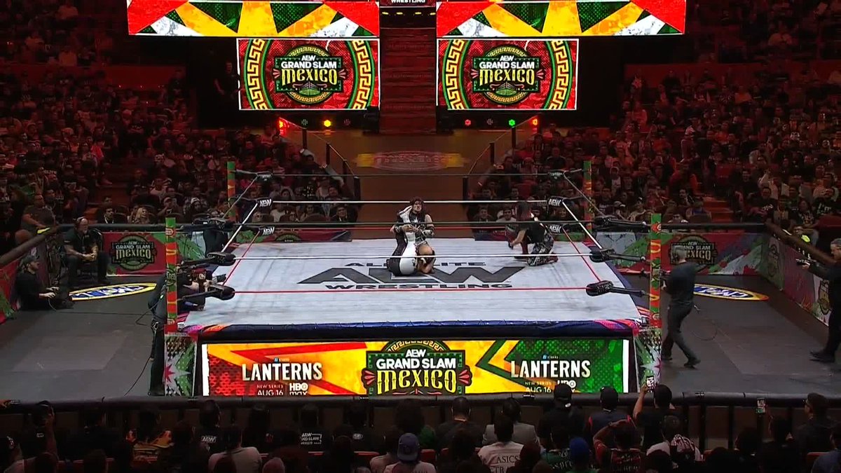 Persephone picks up the win thanks to interference from @ShidaHikaru! Watch #GrandSlamMexico LIVE on TBS & HBO Max