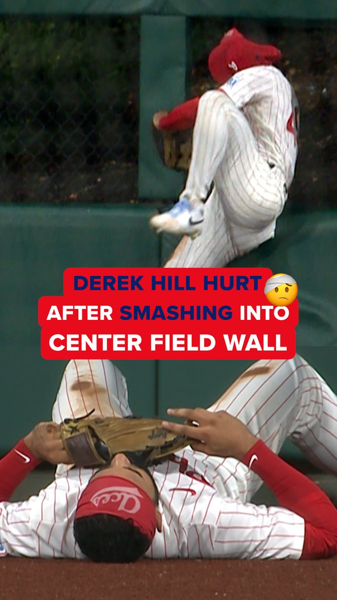 A scary collision out in center field. Incredible effort by Derek Hill.