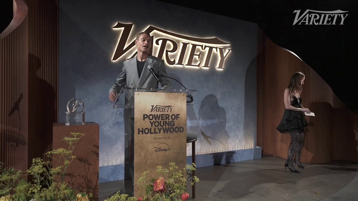 Tyriq Withers shouts out his therapist during an emotional acceptance speech at Variety's Power of Young Hollywood ceremony, pulling on all the "inner-child healing" they've been working on together for inspiration: "With that, I think about the kid watching movies who doesn't quite know where he fits in," Withers said. "I hope he knows that there isn't just one way to be a man."