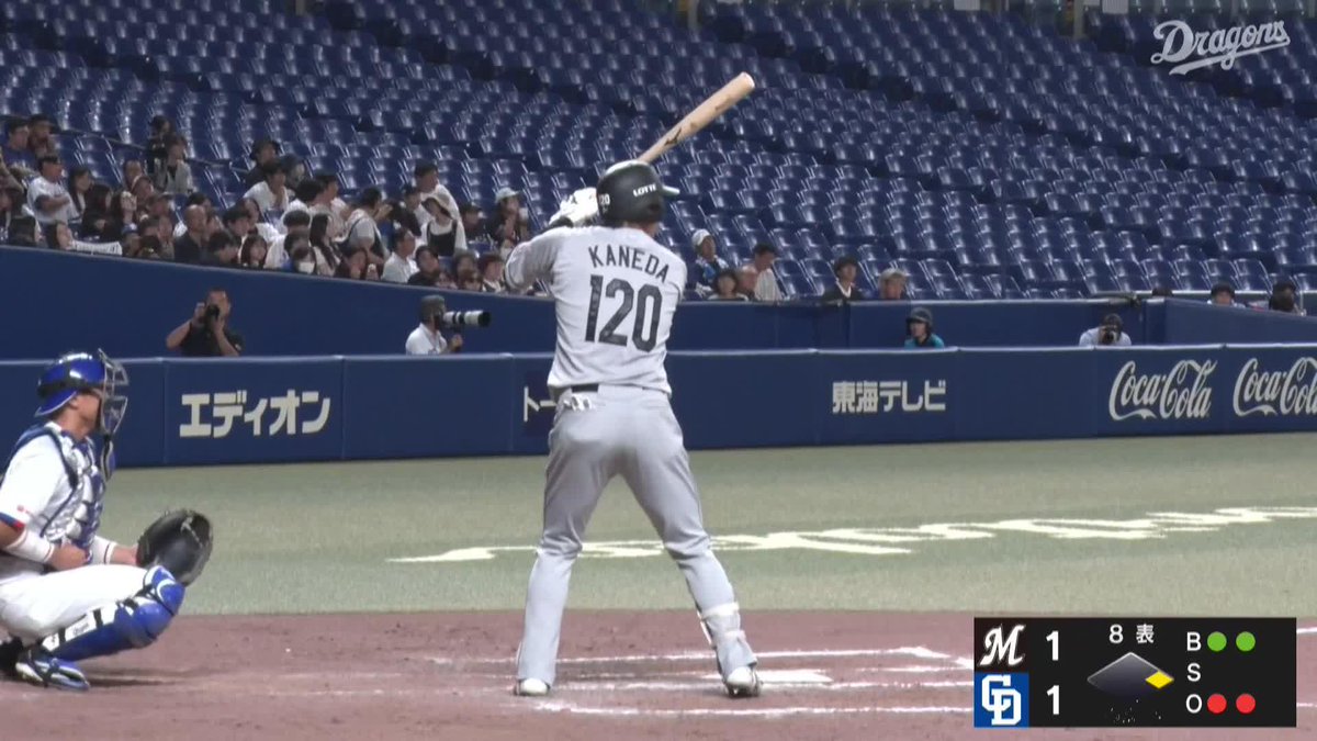 スタンドまで吹っ飛ばした 金田優太 勝ち越しとなる 第3号ツーランホームラン！ ⚾中日×ロッテ（ファーム） #イージースポーツ #chibalotte #だったらDAZN