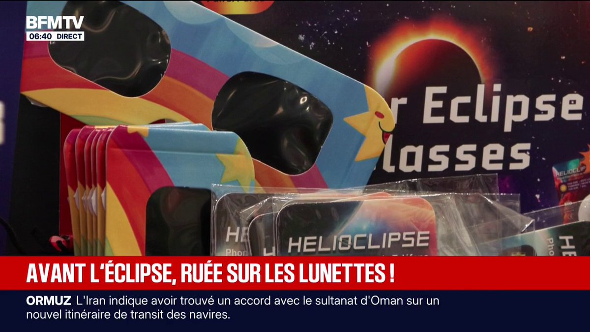 Avant l'éclipse solaire, une forte demande de lunettes pour observer le phénomène