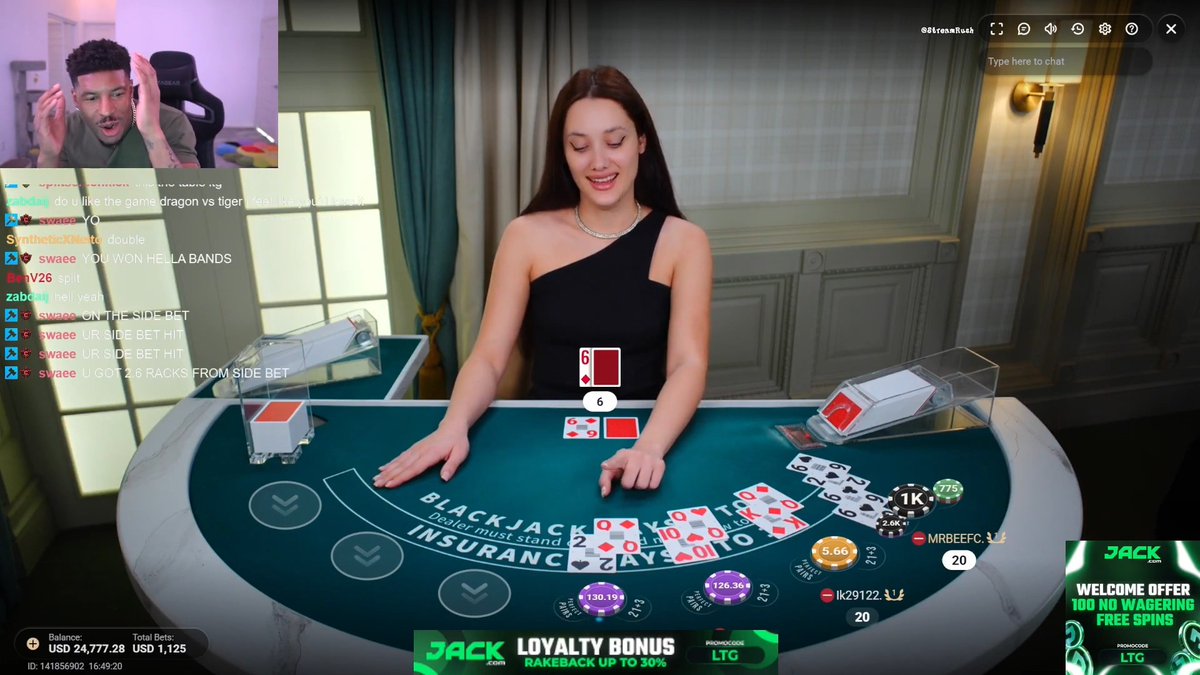 LOWTIERGOD GOES CRAZY AFTER REALIZING HE HIT THE DREAM SIDE BET ON BLACKJACK 😱 LowTierGod 🔥