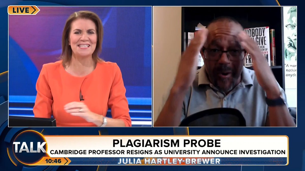 🚨Julia Hartley-Brewer: "Would this be a story if Jason Arday was white?" Kehinde Andrews: "It wouldn't be a story if he was white at all. Our 'great academic institutions' are based on racist ideas of knowledge!"