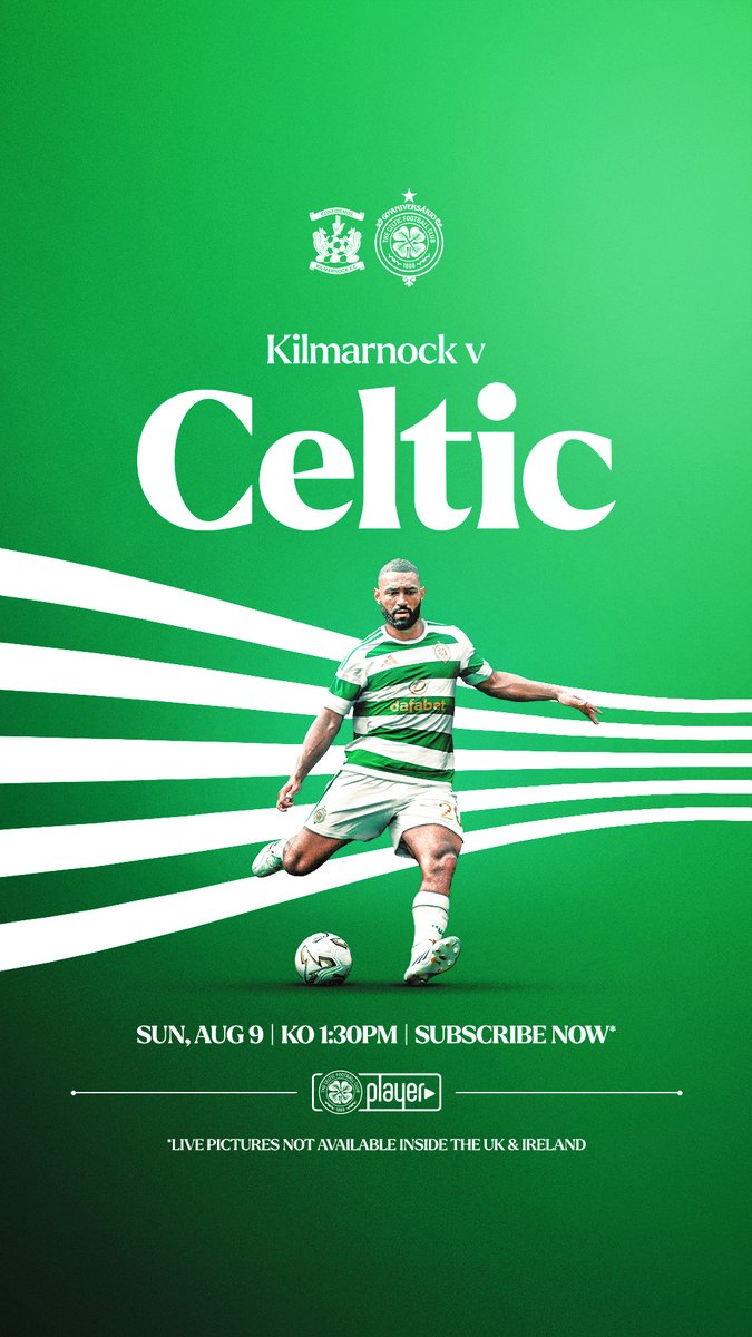 📺 The Match Live! is back on the road this Sunday as the Celts travel to Rugby Park to face Kilmarnock. Join us on #CelticPlayer from 1:10pm CPT for all the build-up ahead of a 1:30pm kick-off. #KILCEL | Celtic Football Club🍀