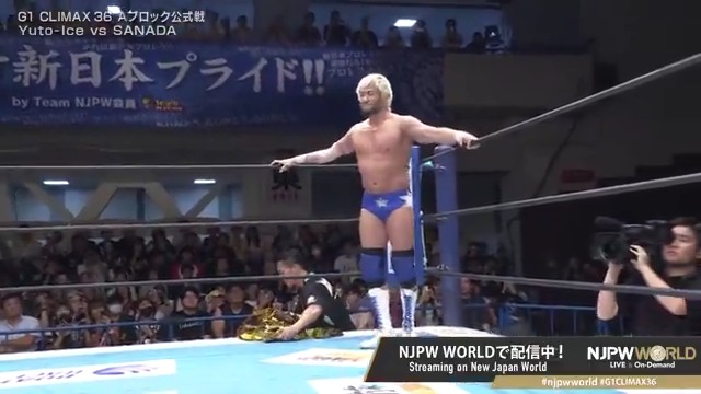 "Shining Star⭐️" SEIYA SANADA Streaming now on #njpwworld #G1CLIMAX36