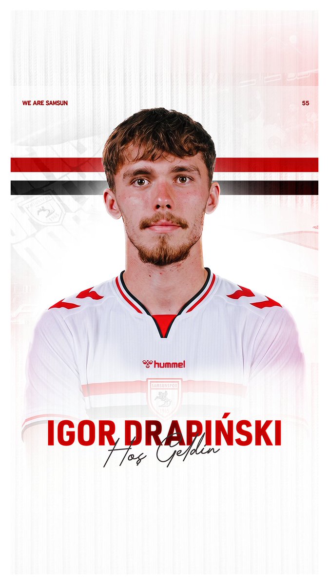 Aramıza hoş geldin, Igor Drapiński! ❤️🤍 Birlikte yazacağımız güzel anılara. #Samsunspor #AtatürklüArma #IgorDrapinski