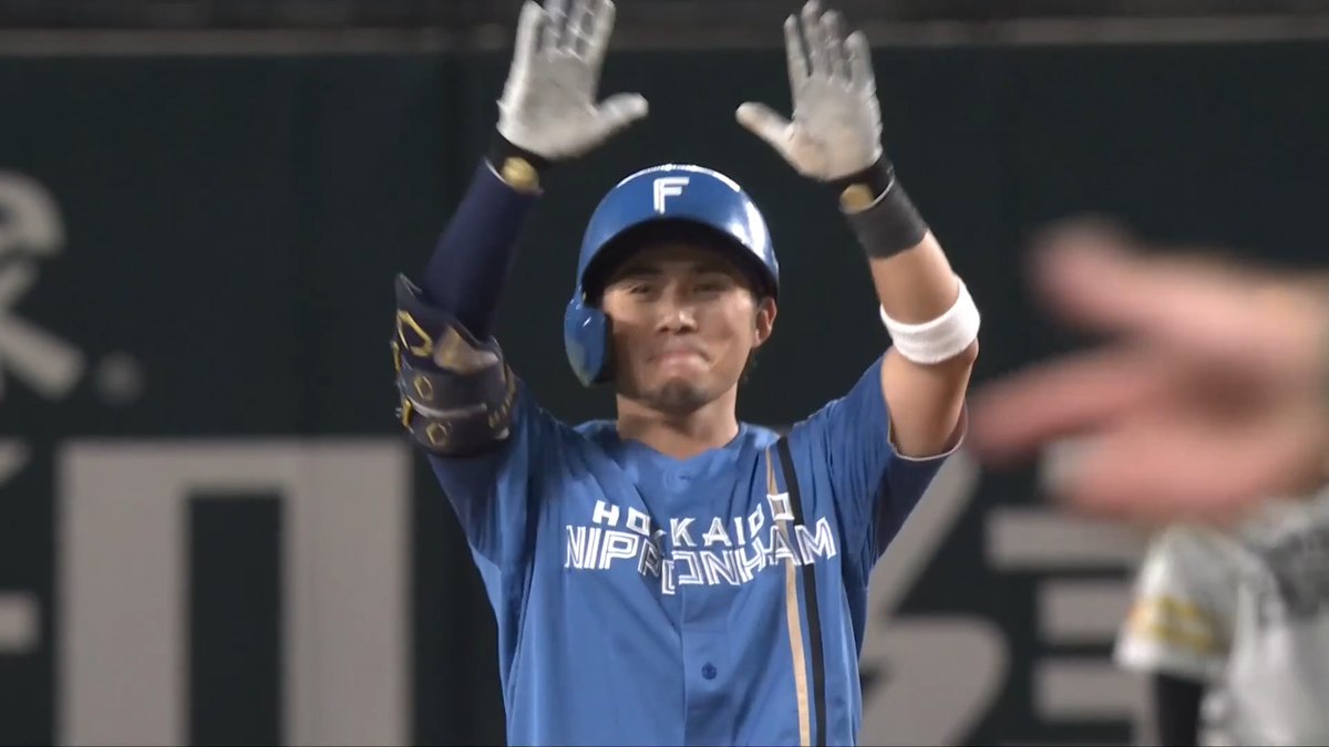 スタメン起用に応える！💪 終盤に値千金の一打！🔥🔥 北海道日本ハム 上川畑大悟 選手の走者一掃のタイムリー2ベースヒットなどで4点を奪う！✨ 👇スマホ・テレビで試合観戦！