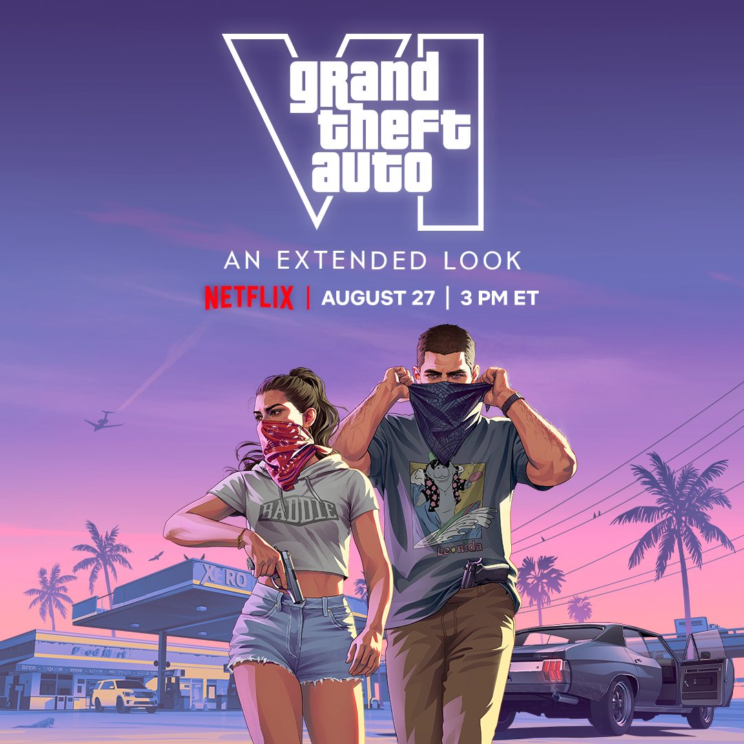 Grand Theft Auto VI: An Extended Look premieres on Netflix Thursday, August 27 at 3 p.m. ET.