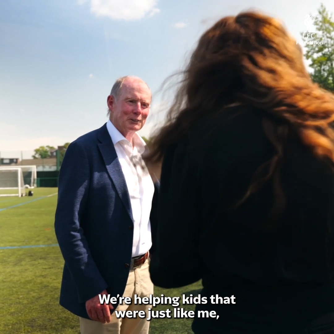 'We're helping kids that were just like me' ❤️ Steve Morgan recently visited us at our home in Anfield to see first hand the impact his funding is making to people in the community. With a further £6 million committed from the Steve Morgan Foundation, we can't wait to see the impact our partnership will bring to the community over the next 5 years 🙌