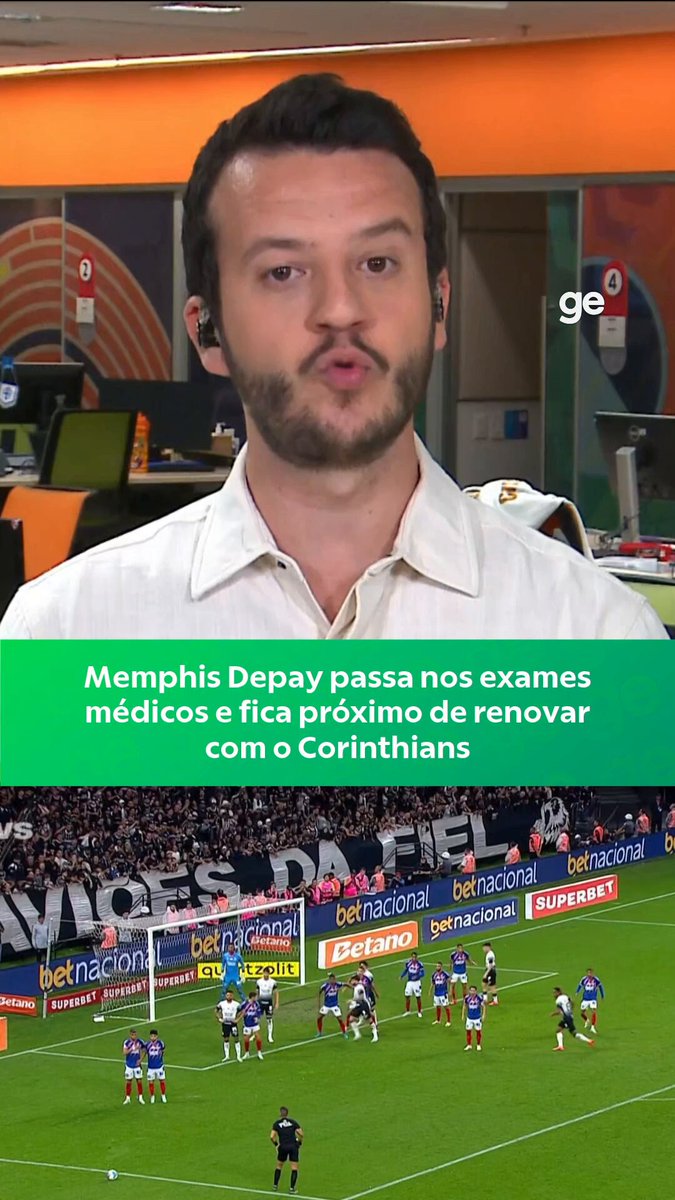SÓ FALTA ASSINAR! 🦅 Aprovado nos exames médicos, Memphis Depay está perto de renovar com o Corinthians e deve assistir ao jogo contra o Internacional na Neo Química Arena. #futebol #corinthians #memphis #depay #sportvnews