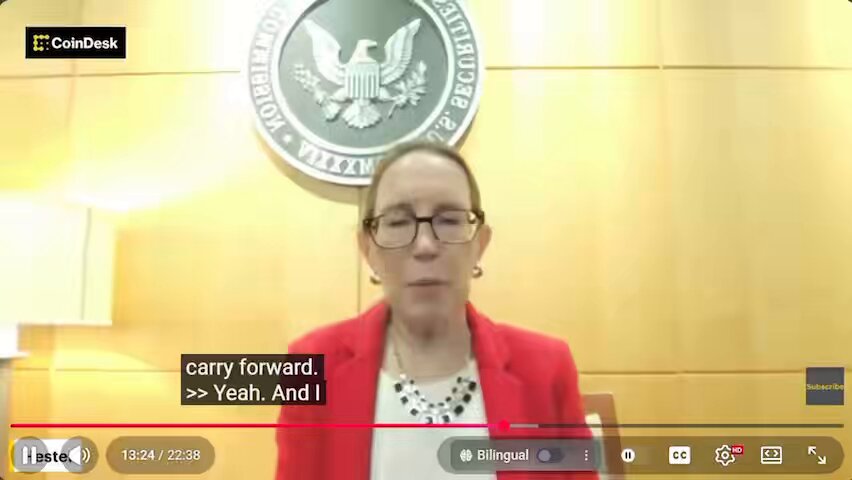 ⚠️ JUST IN: SEC COMMISSIONER HESTER PEIRCE EXPRESSED OPTIMISM THE CLARITY ACT WILL PASS: THIS BILL WOULD GIVE „THE INDUSTRY &amp; INVESTORS &amp; REGULATORS AN EASIER PATH FORWARD!“ 🙌🏼